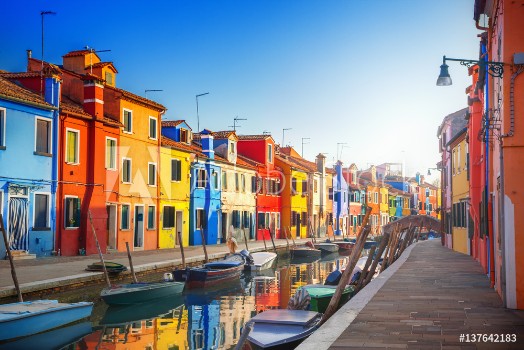 Picture of Colorful houses in Burano Venice Italy